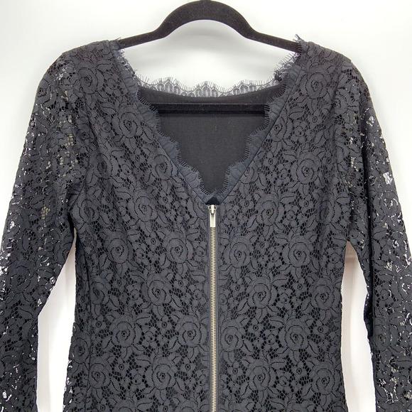 NWT DVF Diane Von Furstenberg Colleen Sheath Dress Sz 8 Black Lace Princess Cate - Picture 7 of 12